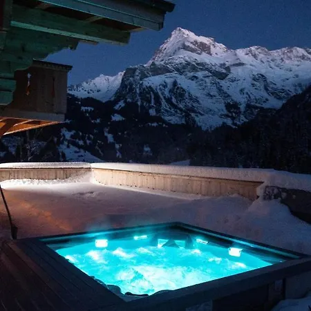 木屋 Mit Kino Und Jacuzzi In B. Gstaad Gsteig