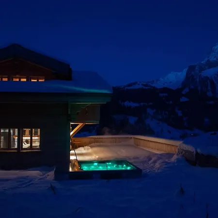 Mit Kino Und Jacuzzi In B. Gstaad 木屋